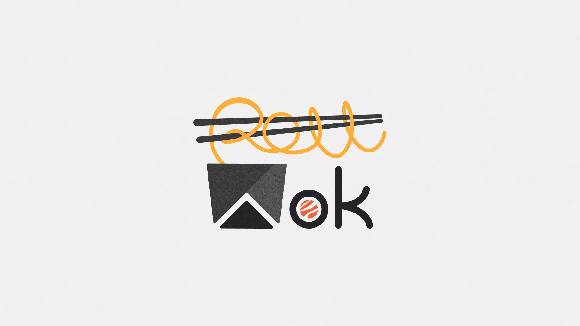 Разработка логотипа суши-бара «Roll Wok Club» в Малмыже